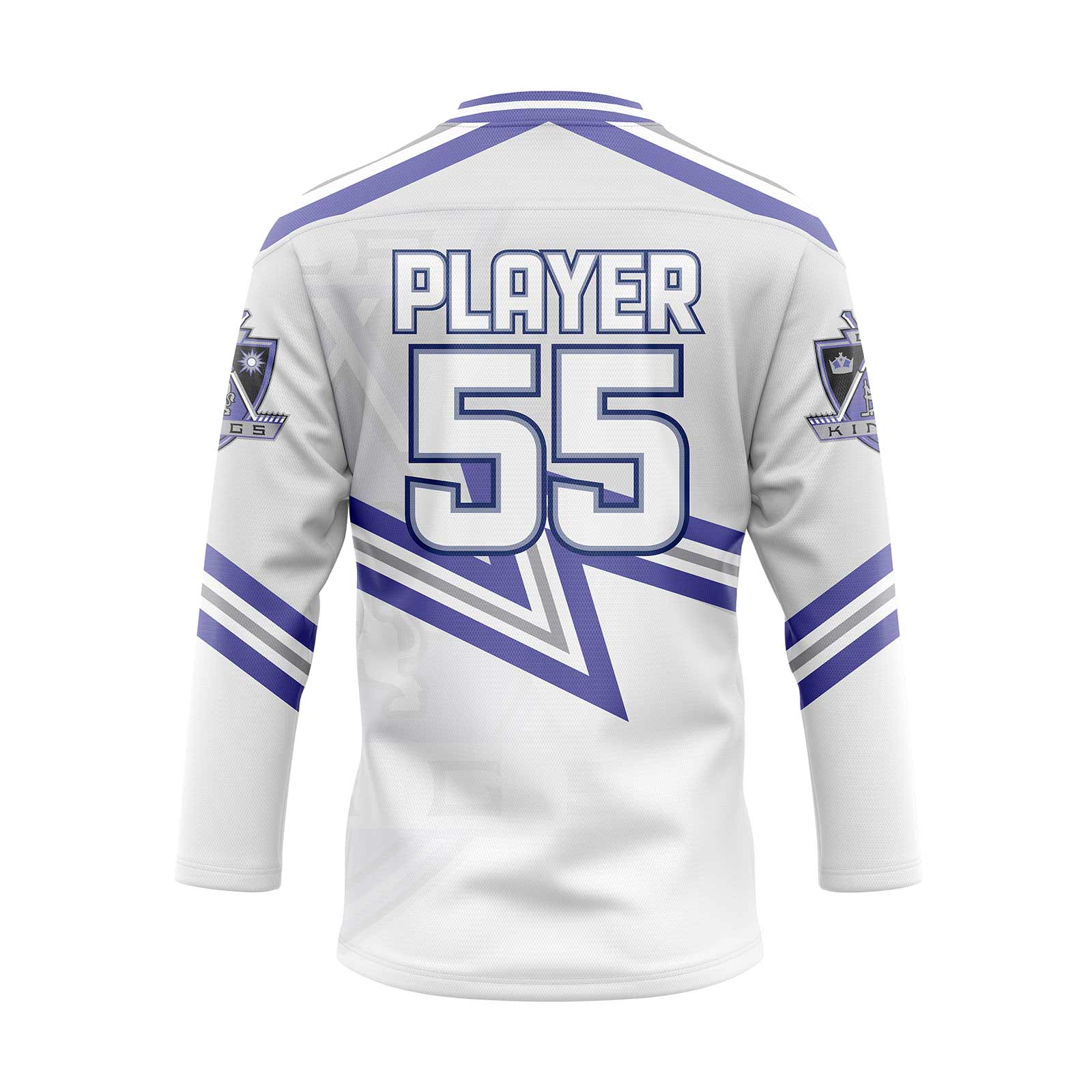 Back view white Custom Hockey Practice Jerseys