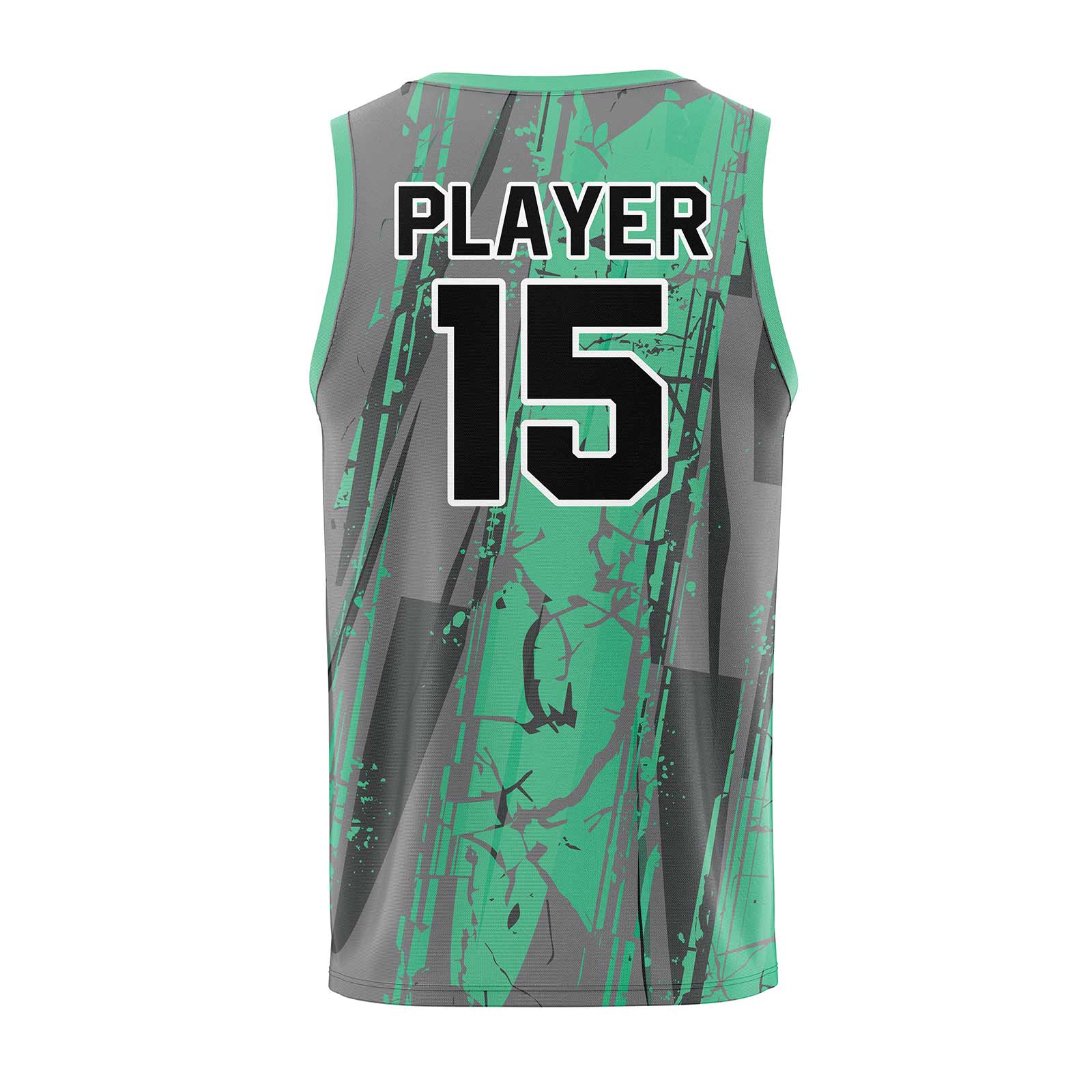 Back View of Customize Jersey Basketball by Gild Sports